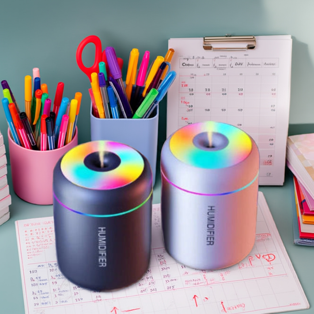 Aurel Shop Mini Air Humidifier for Bedroom with LED Light