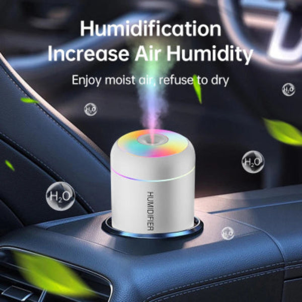 Aurel Shop mini air humidifier for bedroom with colorful LED lights and compact design for moisture control